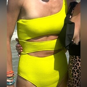 Women’s Aerie one piece full coverage bathing suit. Size Small Long